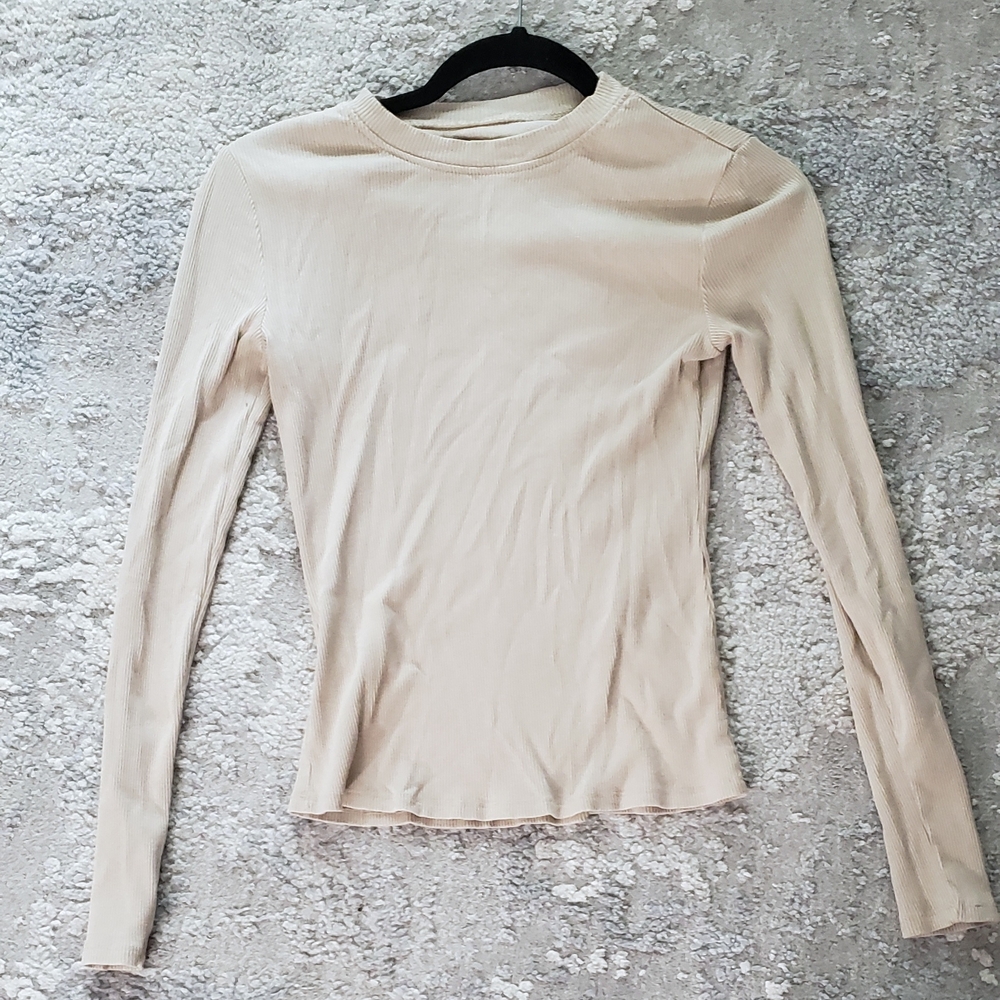 Elegant Cream Long Sleeve Top